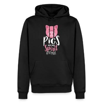 Les porcs sont mon esprit Animal Shirt Farm Livestock Shirt - Sweat à capuche Premium bio Homme - noir - Devant - Nico (187cm)