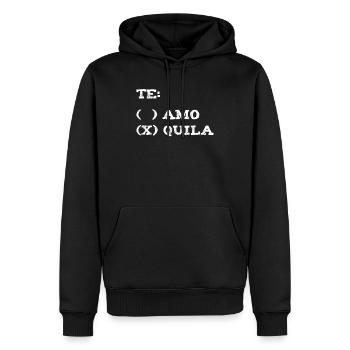 Tequila Te Amo Te Quiero / Idée cadeau - Sweat à capuche Premium bio Homme - noir - Devant - Nico (187cm)