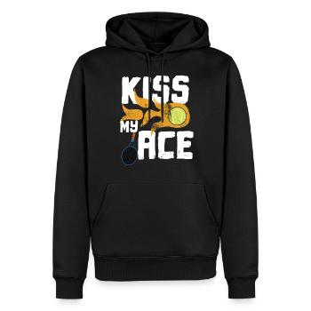 Tennis geboren um zu servieren Serve Ass Racket - Männer Premium Bio Hoodie - Schwarz - Vorne - Nico (187cm)