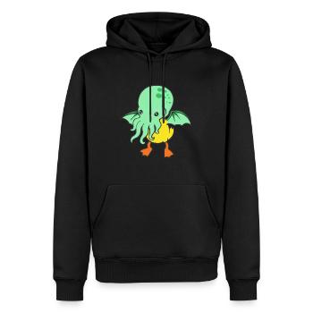 Kraken Grinchet 1000 - Sweat à capuche Premium bio Homme - noir - Devant - Nico (187cm)
