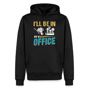 JE SERAI DANS MON BUREAU Gardener Farmer - Sweat à capuche Premium bio Homme - noir - Devant - Nico (187cm)