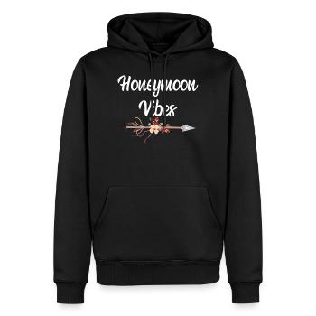Honeymoon vibes Flitterwochen Hochzeitsgeschenk - Männer Premium Bio Hoodie - Schwarz - Vorne - Nico (187cm)