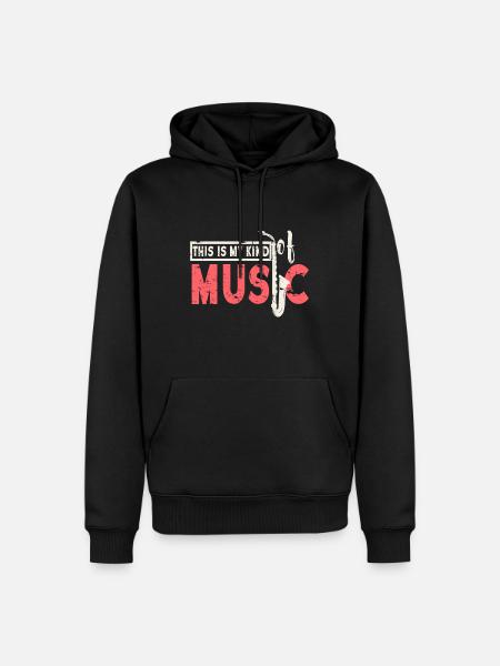 saxophone - Men’s Premium Organic Hoodie - black