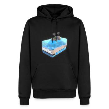 Une île, internet ... le bonheur ! - Sweat à capuche Premium bio Homme - noir - Devant - Nico (187cm)
