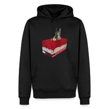 Une île, du Metal ... le bonheur ! - Sweat à capuche Premium bio Homme - noir - Devant - Nico (187cm)