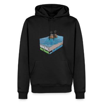 Une île, du foot ... le bonheur ! - Sweat à capuche Premium bio Homme - noir - Devant - Nico (187cm)