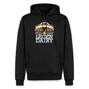 Funny Cow Its Going To Be Legen Dairy Farmer Cows - Männer Premium Bio Hoodie - Schwarz - Vorne - Nico (187cm)