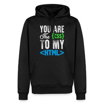 Drôle d’ordinateur nerd chemise & cadeau - Sweat à capuche Premium bio Homme - noir - Devant - Nico (187cm)