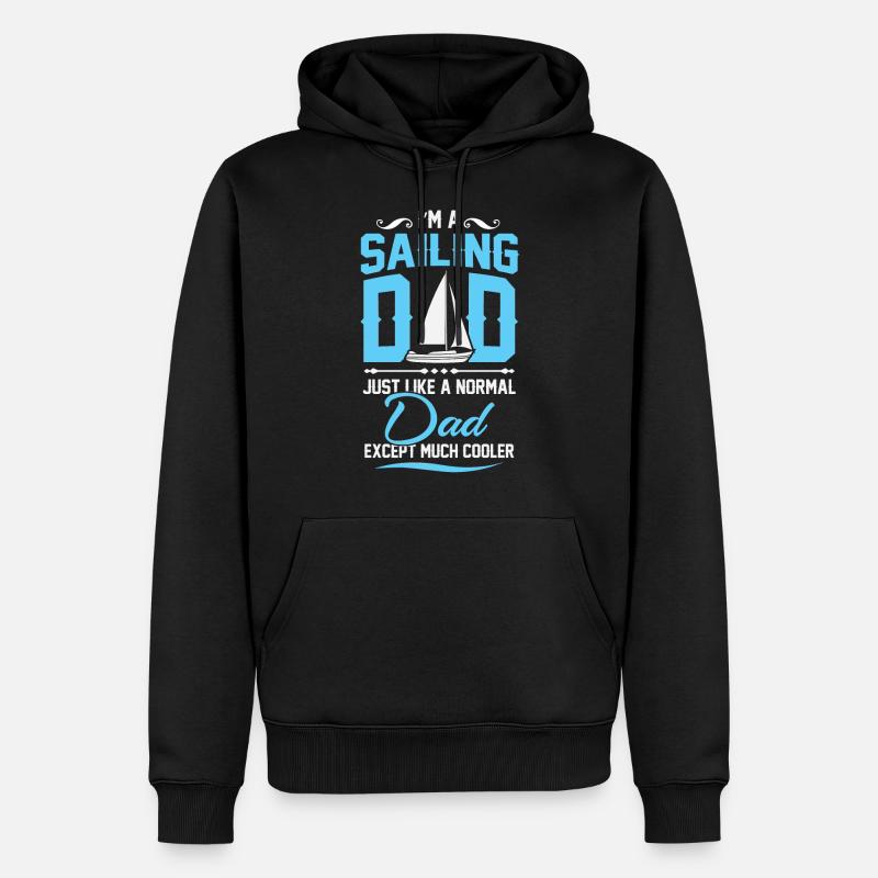 Sailing dad - Männer Premium Bio Hoodie - Schwarz