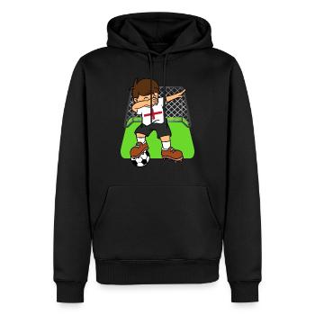 Angleterre Soccer Ball Dabbing Enfant British Football - Sweat à capuche Premium bio Homme - noir - Devant - Nico (187cm)