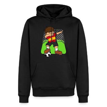Spanien Fußball Dabbing Kid Spanier Fußball - Männer Premium Bio Hoodie - Schwarz - Vorne - Nico (187cm)