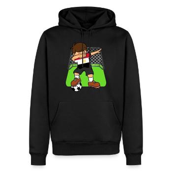 Ballon de football de l'Égypte Dabbing Kid Football égyptien - Sweat à capuche Premium bio Homme - noir - Devant - Nico (187cm)