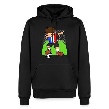 France Soccer Ball Dabbing Kid Français de football - Sweat à capuche Premium bio Homme - noir - Devant - Nico (187cm)