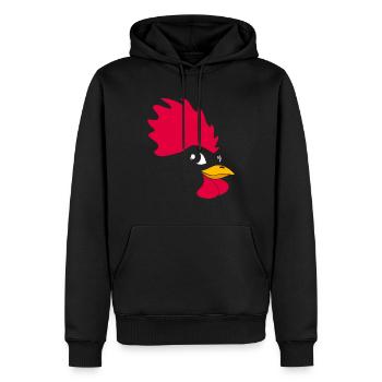 Huhn Gesicht Hennen Shirt Henne Geschenk Lustig - Männer Premium Bio Hoodie - Schwarz - Vorne - Nico (187cm)
