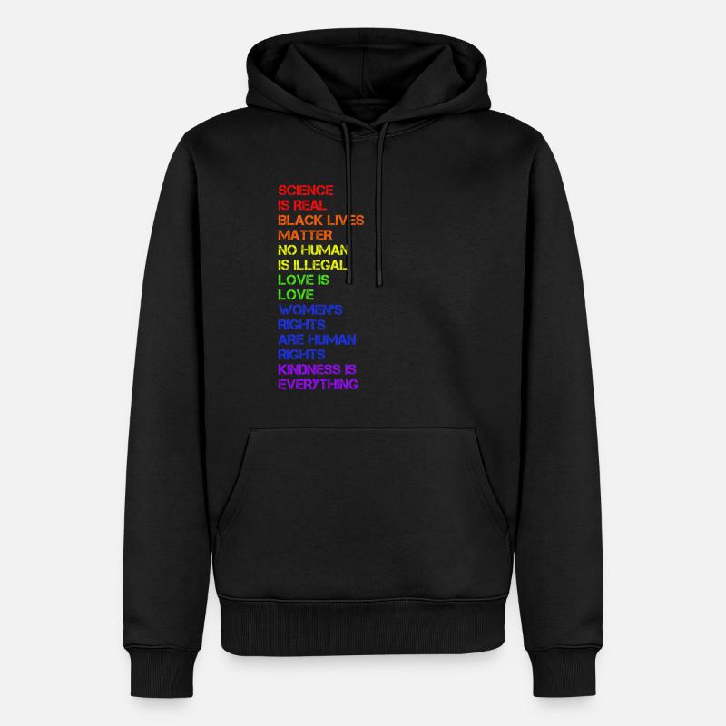La science est réelle - LGBT - Sweat à capuche Premium bio Homme - noir
