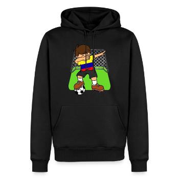 Colombie Ballon de football Dabbing Kid Colombiens - Sweat à capuche Premium bio Homme - noir - Devant - Nico (187cm)