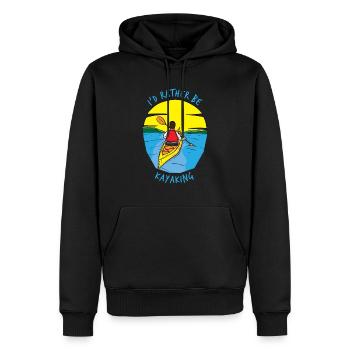 Kayak Kayak Canoë Paddle Bateau de sport nautique - Sweat à capuche Premium bio Homme - noir - Devant - Nico (187cm)