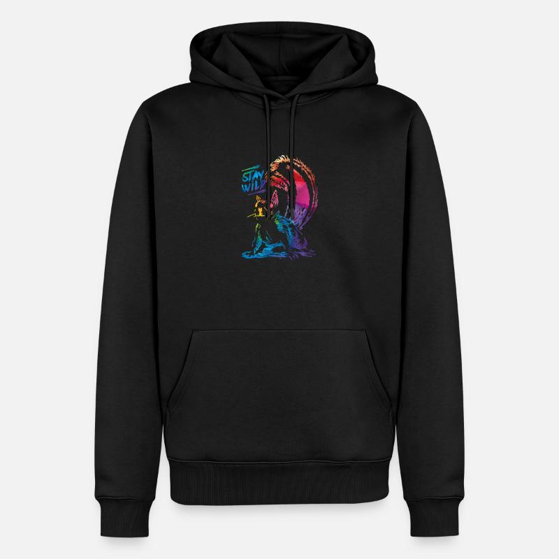 écureuil - Sweat à capuche Premium bio Homme - noir