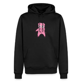 Floss Dance Move Pig - Men’s Premium Organic Hoodie - black - Front - Nico (187cm)