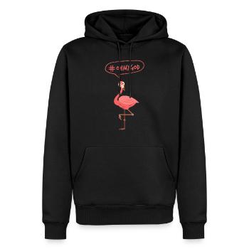 Flamingo #ohmygod - Männer Premium Bio Hoodie - Schwarz - Vorne - Nico (187cm)
