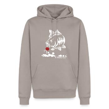 POP UP BOILIE - CARP FISHING - CARP FISHING - Men’s Premium Organic Hoodie - taupe - Front - Nico (187cm)