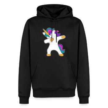 Unicorn dancing party move - Men’s Premium Organic Hoodie - black - Front - Nico (187cm)
