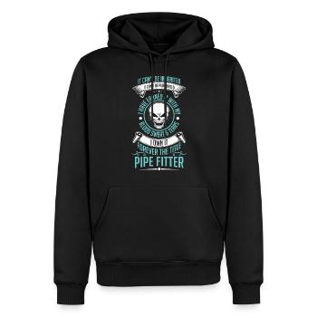 Pipefitter owned it - Männer Premium Bio Hoodie - Schwarz - Vorne - Nico (187cm)