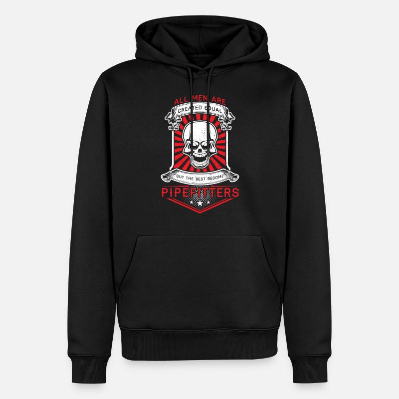 Les meilleurs hommes deviennent des tuyauteurs - Sweat à capuche Premium bio Homme - noir