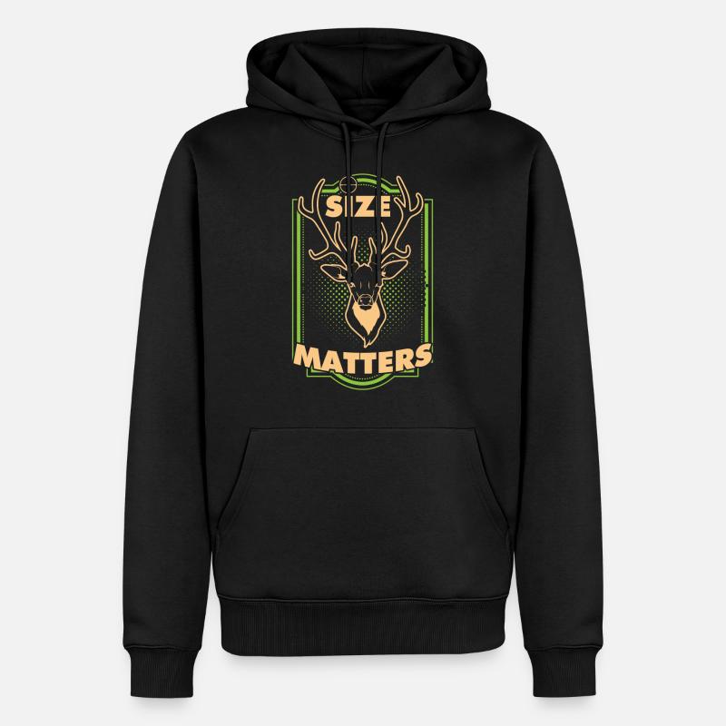 Taille Matter - Sweat à capuche Premium bio Homme - noir