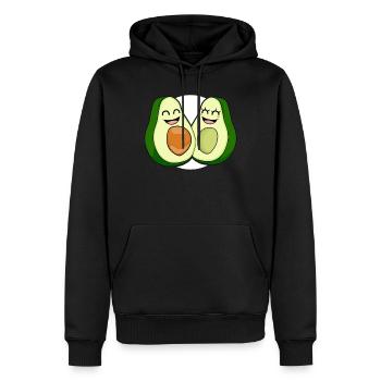 Paire de cadeaux Kawaii Comic Love à l'avocat - Sweat à capuche Premium bio Homme - noir - Devant - Nico (187cm)