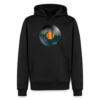 Vintage Vinyl - Men’s Premium Organic Hoodie - black - Front - Nico (187cm)