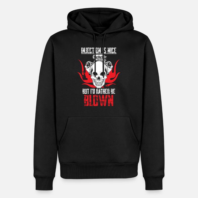 Je préfèrerais être soufflé - Sweat à capuche Premium bio Homme - noir