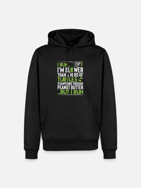 Running Slow - Men’s Premium Organic Hoodie - black