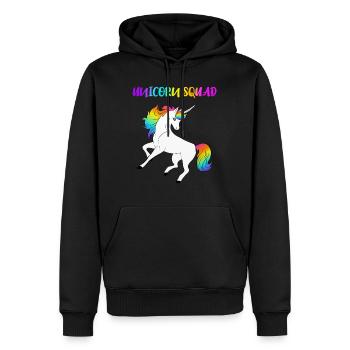 Unicorn Squad - Männer Premium Bio Hoodie - Schwarz - Vorne - Nico (187cm)