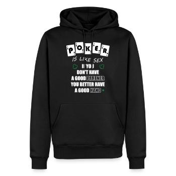 Poker Sex Glücksspiel Royal Flush - Männer Premium Bio Hoodie - Schwarz - Vorne - Nico (187cm)