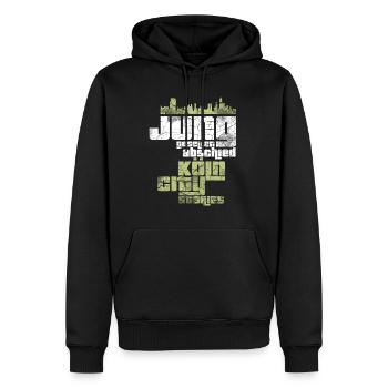 Junggesellenabschied Köln City Stories - Männer Premium Bio Hoodie - Schwarz - Vorne - Nico (187cm)