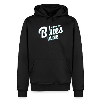 Blues Musik Vintage Shirt - Männer Premium Bio Hoodie - Schwarz - Vorne - Nico (187cm)