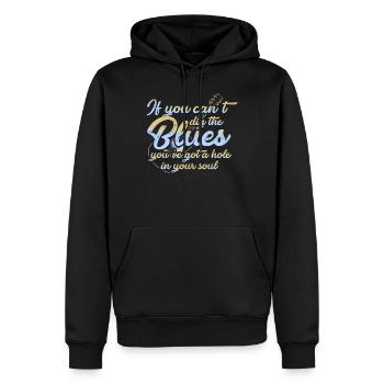 Blues Gitarre Gitarrist Musikinstrument Musik - Männer Premium Bio Hoodie - Schwarz - Vorne - Nico (187cm)