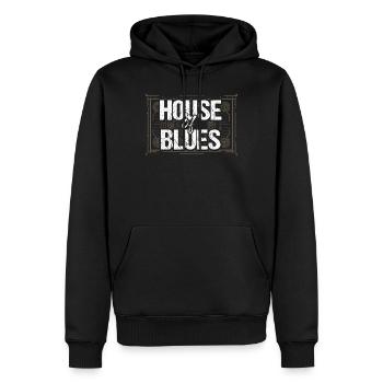 Blues Musik Vintage Shirt - Männer Premium Bio Hoodie - Schwarz - Vorne - Nico (187cm)