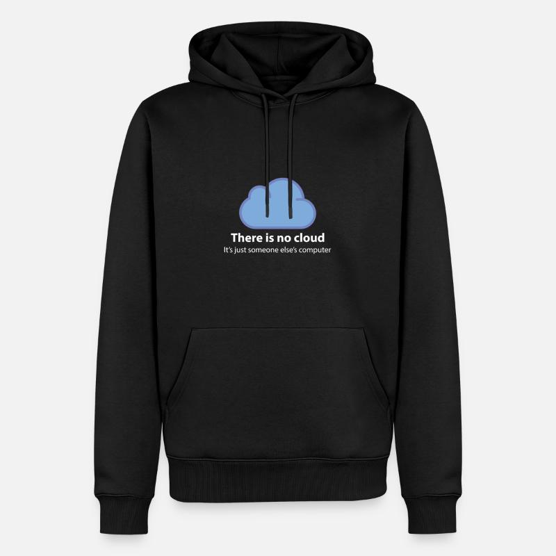there is no cloud - Männer Premium Bio Hoodie - Schwarz