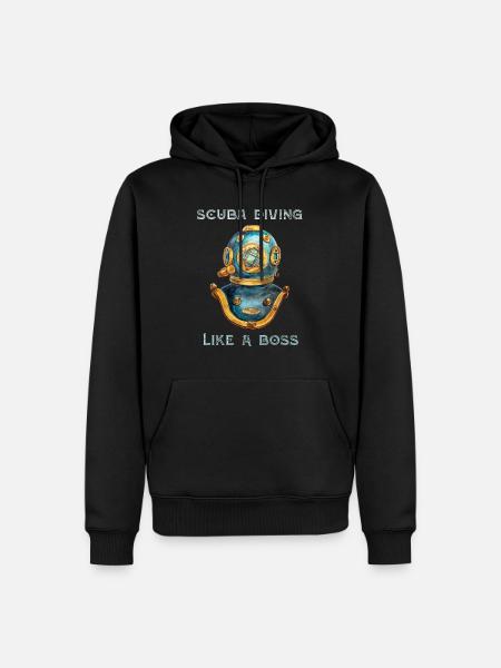 Scuba Diving Like A Boss - Men’s Premium Organic Hoodie - black