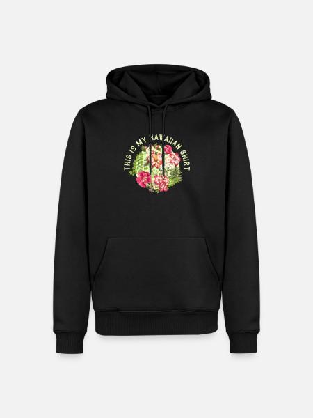 Hawaii Hemd - Männer Premium Bio Hoodie - Schwarz