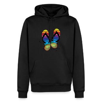Summer Vibes Flip Flops Lunettes - Sweat à capuche Premium bio Homme - noir - Devant - Nico (187cm)