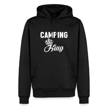 Chemise Camping Roi - Sweat à capuche Premium bio Homme - noir - Devant - Nico (187cm)