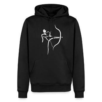 Archer tir à l'arc chemise cadeau - Sweat à capuche Premium bio Homme - noir - Devant - Nico (187cm)