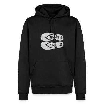 Summer Time Sommer Urlaub Flip Flop - Männer Premium Bio Hoodie - Schwarz - Vorne - Nico (187cm)