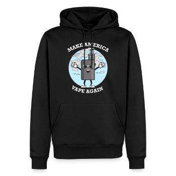 Mach Amerika wieder zum Vape - Männer Premium Bio Hoodie - Schwarz - Vorne - Nico (187cm)