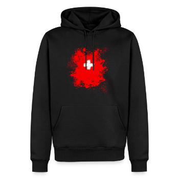Suisse Suisse 1er août Fierté cadeau - Sweat à capuche Premium bio Homme - noir - Devant - Nico (187cm)