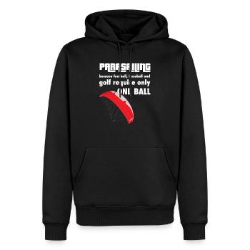 Paraglider Parasailing Hobby Geschenk Gleitschirm - Männer Premium Bio Hoodie - Schwarz - Vorne - Nico (187cm)