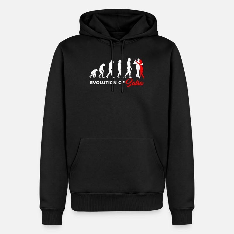 Evolution Salsa Danse Danse Danse latine Musique - Sweat à capuche Premium bio Homme - noir